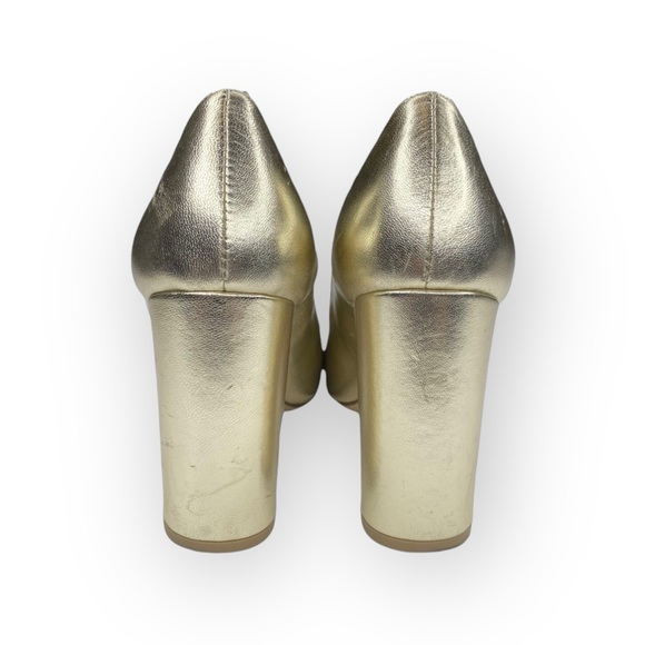 Summit White Mountain ᪥ Aggie Round Chunky Heels Pumps Shoes ᪥ Gold ᪥ 39 8.5M 9M - Picture 4 of 16
